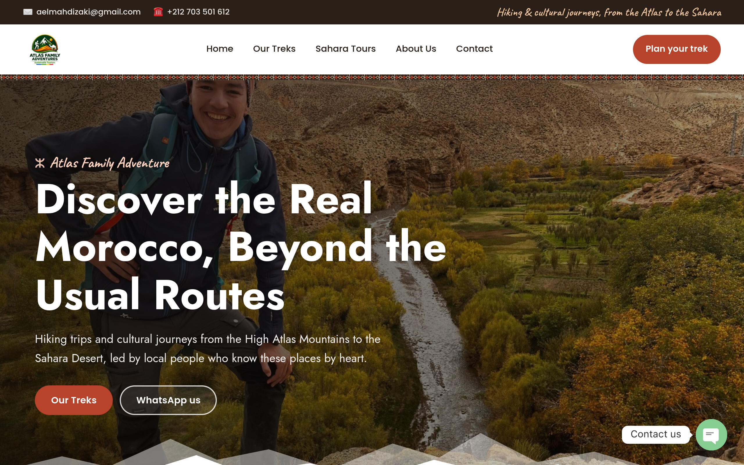 Atlas Family Adventure website screenshot
